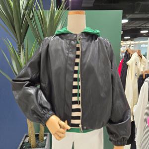 [멜로디가든]셔링 가죽 자켓 (M25S2R106 블랙)_CA