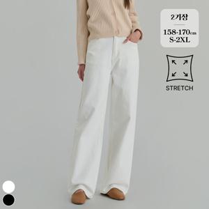 포레스트핏 (찐코튼12탄) 밴딩 스판 와이드 면바지