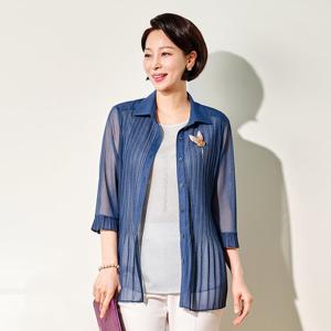 [마담엘레강스] 샤인 메쉬 플리츠 앙상블 K252JK04K252BL04