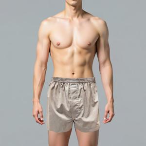 [바바라(언더웨어)]면 남성 트렁크  핑크 체크 사각팬티 AMT4409T