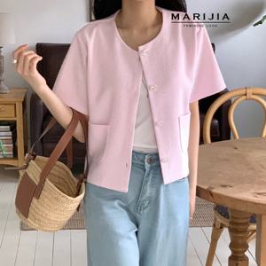 [마리지아][MARIJIA] 몰디브 반팔 트위드 자켓_MJKB21074