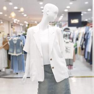 abfz sh06 심플 포켓 박시 린넨 반팔 자켓 SLBNZ3J03H