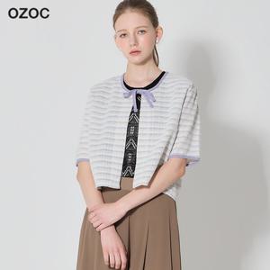 오조크 앞리본 져지 자켓