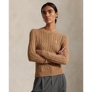 폴로 랄프 로렌 여성 케이블 니트 코튼 크루넥 스웨터(WMPOSWENC021318260)