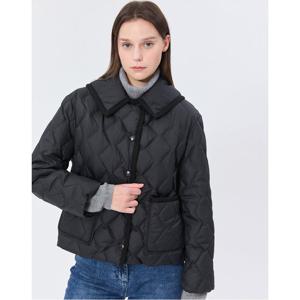 질스튜어트 뉴욕 여성 24FW 스테디셀러 블랙 단색 패딩점퍼 WJJU4D020BK