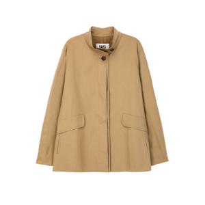 닥스 여성 25FW 다크베이지 스티치 배색 솔리드 트렌치 자켓 DLJA5D920I3