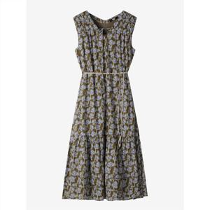 [듀엘]플라워 프린트 벨티드 티어드 원피스 D252MSE066