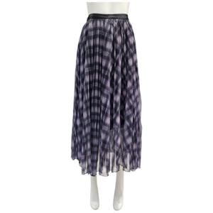 [페이지플린]밴딩 체크 샤 롱 스커트 F5CSK504