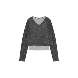 [르샵]25l2l35kpo800u나시 레이어드 브이넥 크롭 풀오버 니트_CJ