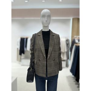 [숲]체크 크롭 긴팔자켓  SBAJK374