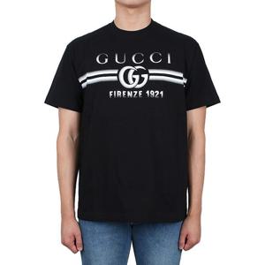 [구찌] 25FW GG 프린트 저지 코튼 반팔티 (785345 XJGKJ 1070)