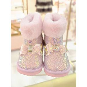 [프렌치캣 9D] 핑크 스팽글 어그 부츠 (Q56DG3021)