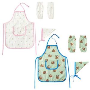 [블루독8-키즈] 택1 크림 플라워앞치마세트 두건 팔토시 미술가운 어린이집 유치원 세돌선물 26119CBC50