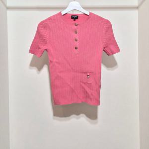 (명품) 샤넬 핑크 니트 반팔 L483126