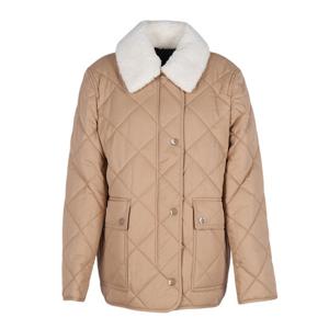 버버리 다이아몬드 퀼팅 코튼 개버딘 재킷 카멜 80488231