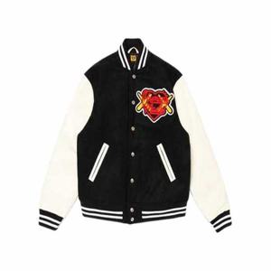 휴먼메이드 X 카우스 바시티 자켓 블랙 XX26JK006