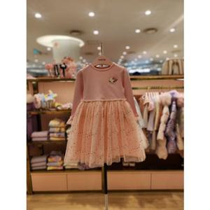 프렌치캣5 핑크도트샤배색원피스 (Q61DDO350)