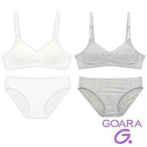 [고아라]75A-90B/주니어2단계 노와이어매쉬몰드브라팬티2종(GB5602)