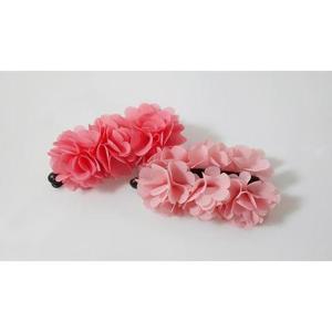 핸드메이드 여성스러운 쉬폰 꽃 바나나핀p