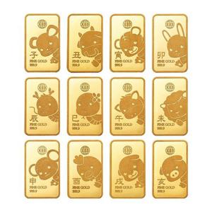 [한국금다이아몬드] (+케이스) 순금 십이지신 12지신 골드바 12종 세트 24K 45g