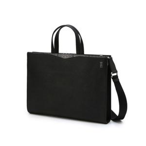 [닥스ACC][쇼핑백동봉] 블랙 체크배색 가죽 서류가방 DBBA3E053