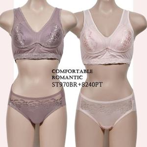 편안한 착용 A컵B컵 공용 레이온 스포츠 브라팬티세트