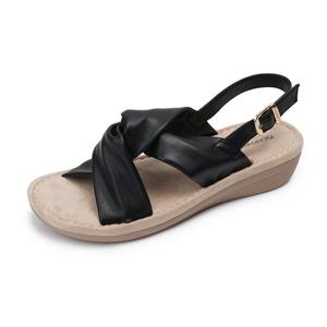 [베어파우] LORENA 블랙 쿠션 여성샌들 K1783001QB-W