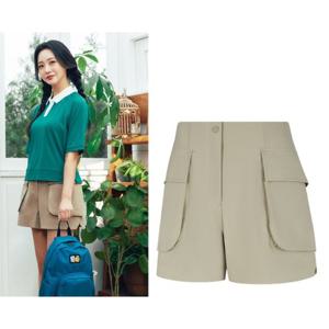 [콜핑]LD08 여성 여름 A라인 카고 스판 숏반바지 KVP9758W