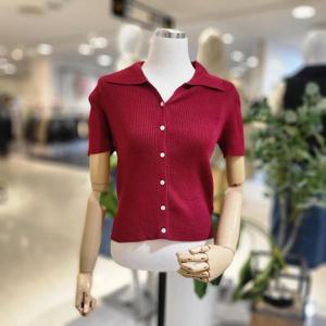 파파야 PNPRCD002B 카라넥골지니트반팔가디건