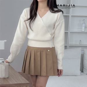 [마리지아][MARIJIA] 클라우드 사선 랩 니트 가디건_MCDA51060