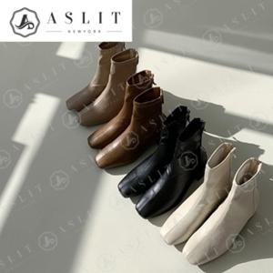 [애슬릿] 스판 삭스 스퀘어 토 여성 지퍼 앵클 부츠 5cm