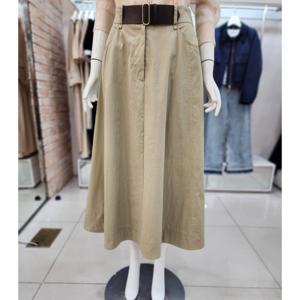 [JJ JIGOTT][JJ지고트]백 밴딩 레더 벨티드 스커트 GN8A0SKR3_DG