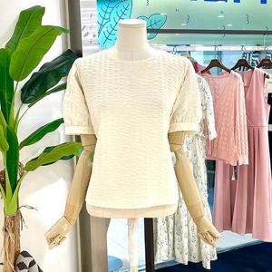 [파르베]  F23B44735_지지미 라운드 벌룬 블라우스