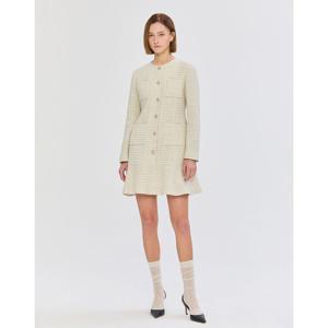 질스튜어트 뉴욕 여성 25SS 시즌오프 아이보리 트위드 울혼방 원피스 JSDR5A100IV