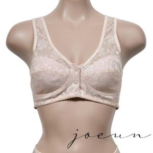 여성 플라워 인견 앞버튼 노와이어 B컵 브라 여자속옷