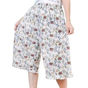 여성 플라워5부파자마바지 면100 홈웨어