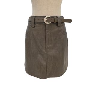 [에이지도르]H라인 미니 인조가죽 스커트(ALFIAUK171)