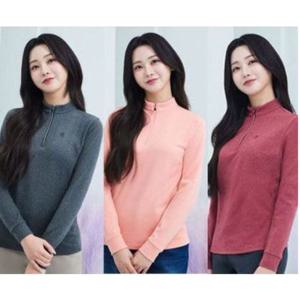[콜핑]LD18 여성 가을  부드럽고 신축성좋은 안감기모 집업등산티 KVT0278W