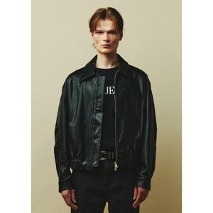 [플랙진]베이직 레더 맨 자켓 블랙(PWTH3JKL43U)