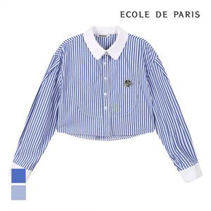 [에꼴드파리][에꼴드파리] 스트라이프 크롭 셔츠_RB33WBBM31Z (P