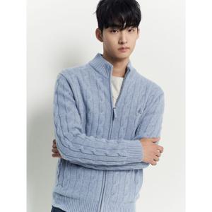 [빈폴멘] 케이블 집업 카디건  스카이 블루 (BC595AC21Q)