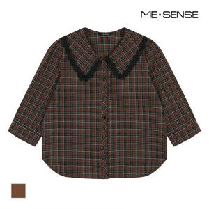 [미센스]MARIO빅카라 체크 블라우스_MB38BLM102Z