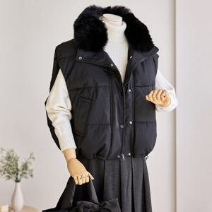 [커스텀에이블] 퍼카라 박시 패딩조끼_T2511PV009D