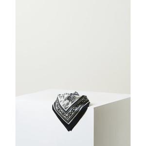 [헤지스]HILG6E531N2_남녀공용 화이트 프린트 손수건