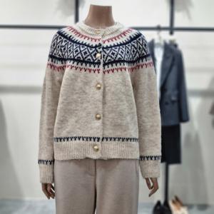 [더아이잗]울 노르딕 라운드넥 니트 가디건 IRCM1CD881