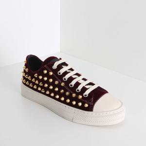 여성 골드스터드 벨벳 컨버스 버건디 331VEL