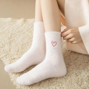 러블리 하트패턴 앙고라 수면양말 JSC-1005503