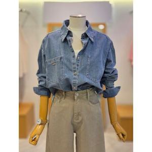 [레코브] 크롭 데님 긴팔 셔츠 (LG31F3DN501X)