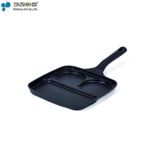 키친아트 인덕션 사각 3구 다용도팬 27cm 가스용 가정