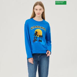 베네통 그래픽 프린팅 티셔츠 BATS01511